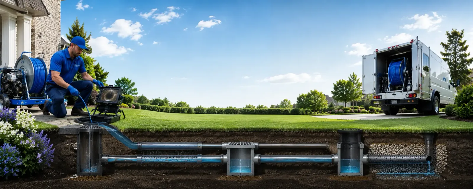Outdoor drain cleaning information for Amanda, OH